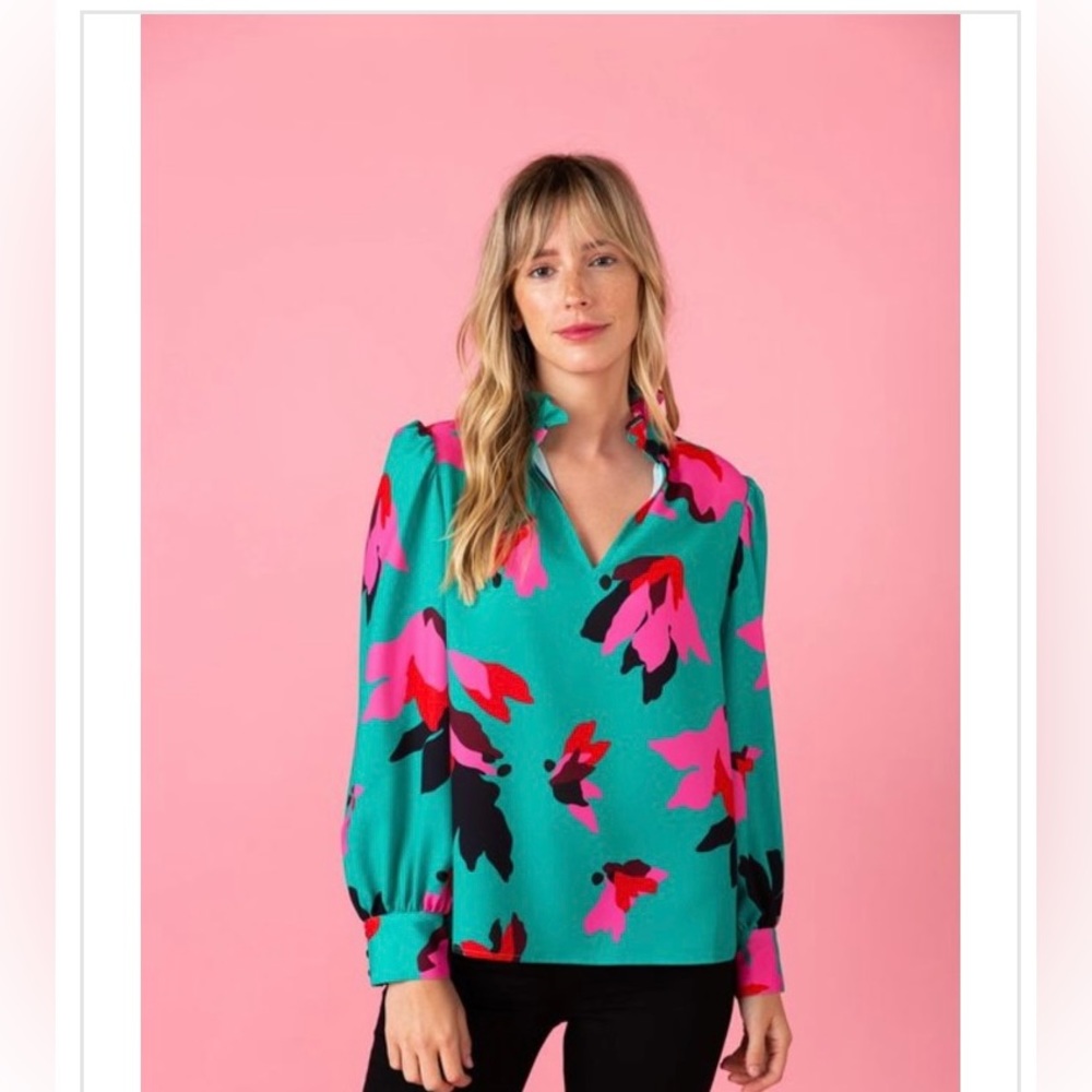 Crosby by Mollie Burch Lyla Blouse Poinsettia size Medium